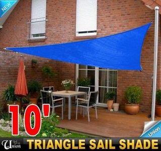 New 10FT Sun Sail Shade Triangle Outdoor Canopy Patio Garden Navy Blue 