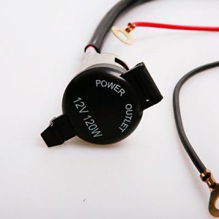   Car Auto Motor Waterproof Cigarette Lighter Socket Outlet Plug+wire