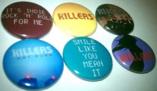 6x The Killers band Buttons Badges shirt pins pinbacks NEW