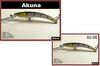 Lot of two 5.9 White Bass Deep Diving Pike Fishing Lure Tackle