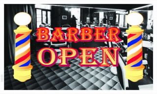 bb044 barber open pole banner shop sign from hong kong