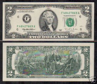 united states usa 2 dollars 1995 unc p 497 f
