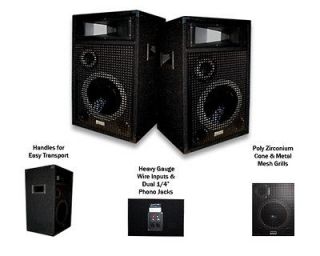 New Pair 800 Watt Pro Audio DJ 10 3 Way PA Speakers NR