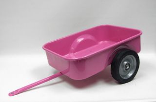 pink metal pedal tractor trailer wagon new hitch wheels time