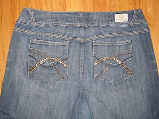   of Peace Womens Size 16 Capri Cropped Jeans Metal and Stitching