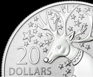 NEW* Canada 2012 Fine Silver $20 for $20 Magical Reindeer 