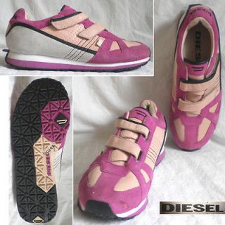 Diesel Womens Shoes Sneakers Oxfords Pink Suede Bienne 8.5 / 39