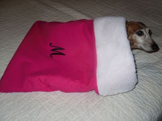   DACHSHUND PERSONALIZED / MONOGRAMMED SNUGGLE SACK/BAG You Pick Color