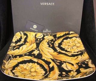   VERSACE VANITY SQUARE SERVICE PLATE PLATTER CHARGER NEW BOXED
