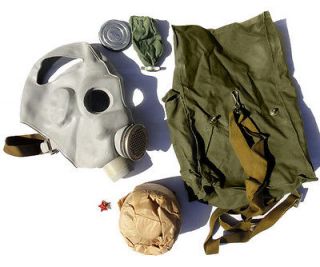   Russian / Army / Civilian Gas Mask PMG   Complete Kit + Red Star Badge