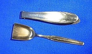 Vintage WMF 90 Sugar Spoon and Sugar Tong Set Silver Plated 3500 PARIS 