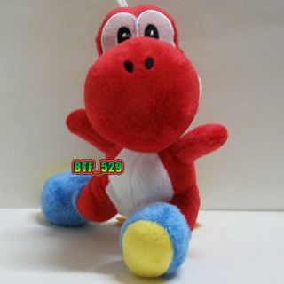 new super mario brothers plush figure 7 red yoshi from
