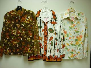  Womens 60s 70s Tops GROOVY for Hippie Costumes, Disco Parties, Etc