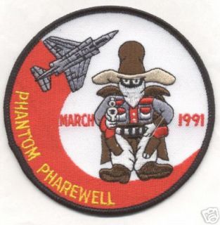 457th tfs phantom pharewell 1991 patch 