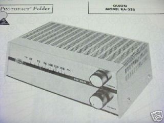 olson ra 338 tuner receiver photofact  5