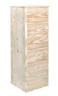 drawer storage tower solid unfinished pine new chemical free