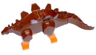 LEGO Animal STEGOSAURUS DINOSAUR Brown Orange Dino Minifig Minifigure 
