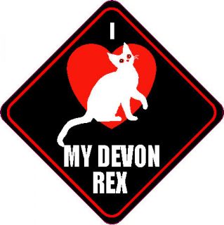 love heart devon rex cat 4 sticker 