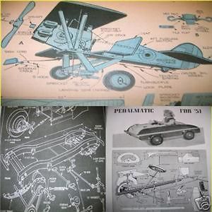 vintage airplane pedal car sidewalk tractor plans 13s time