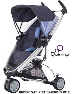 quinny zapp xtra buggy stroller graphic purple ultra compact new