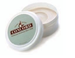 concord shave almond scented soap in travel dish time left