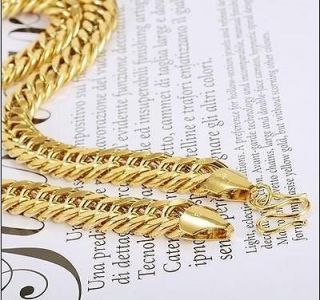 Thick 24K Yellow Gold Filled GF Cool Mens Curb Necklace Chain 20 69G 