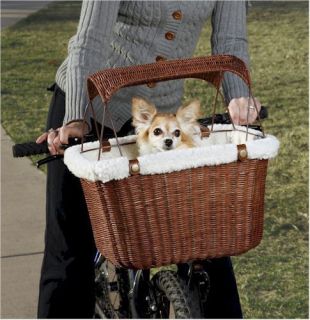 solvit tagalong wicker bicycle basket pet carrier 