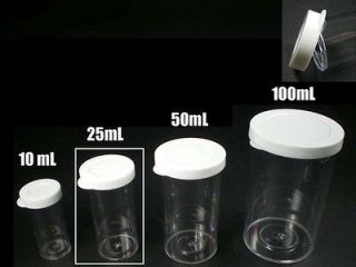 1x 25mL Clear Empty Pharmacy Container Jar Box Bottle Pill Tablet Pot 