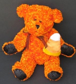    CANDY CORN TEDDY BEAR Plush HALLOWEEN Orange DAN DEE Stuffed Animal