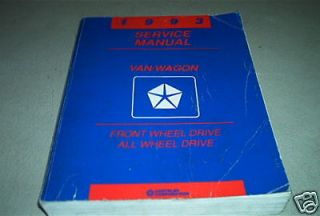 1993 Dodge Ram Van Wagon Service Repair Shop Manual FACTORY OEM BOOK 