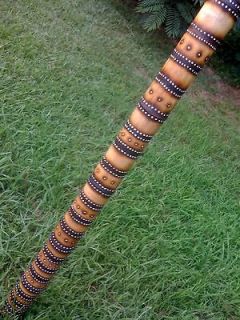 Rings and Stars Fire Roasted Handmade Didgeridoo by RiverMan