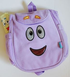   Dora the Explorer Mr Face PURPLE PLUSH BACKPACK bag MAP 100% Authentic