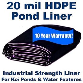 19 20mil HDPE Liner for Koi Ponds Commercial Lakes Industrial 