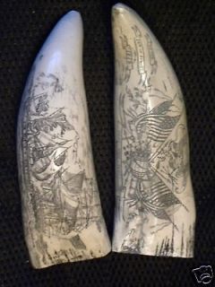 scrimshaw replica tooth constitution and guerriere  26