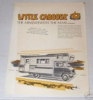 1960s little caboose mini motor home brochure 