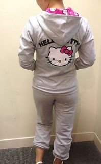 Hello Kitty Hoodie in Gray with Pink Lining in hood By Sanrio