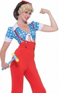 rosie the riveter costume in Clothing, 