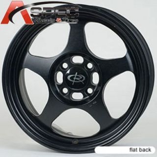 rota slipstream 15x7 4x100 et40 flat black rim wheels