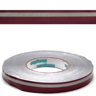   YACHTS V1945900 3/4 in CRANBERRY / METALLIC SILVER BOAT PINSTRIPE TAPE