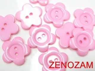 flower buttons large flatback 23mm 10pcs light pink from australia