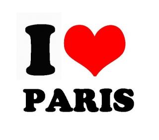 24 x i love paris heart edible cup cake toppers