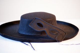 ZORRO/BANDIT Hat & Eye mask set Brilliant Fancy Dress Accessory 1 size 