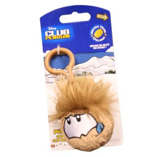Disney Club Penguin 2 Inch Plush Puffle Clip On   Brown (Includes Coin 