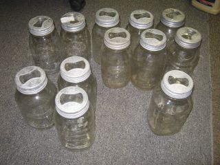 clear glass presto supreme 3 mason quart fruit jars