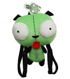   Alien Invader Zim Gir Backpack Pack Bag Green Robot Cartoon Plush 14