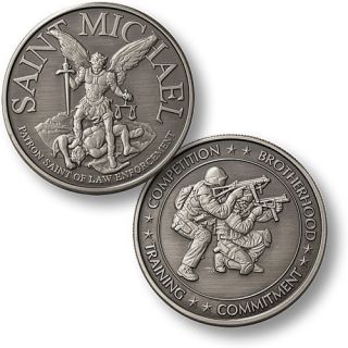 Saint Michael   SWAT 2 MerlinGold® Bronze Antique Law Enforcement 