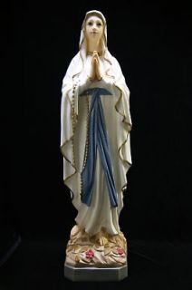 Large Our Lady of Lourdes Virgin Mary Italian Statue Sculpture Made 