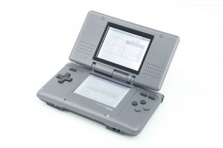 Original Nintendo DS Platinum Silver Handheld System With Power 