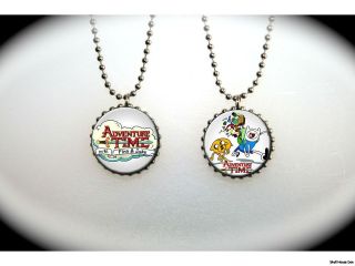 adventure time backpack fin and jake 2 sided necklace time