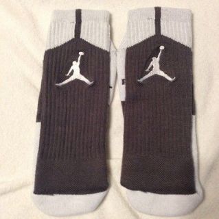   Elite Air Jordan Crew Gray Basketball Socks Size Large 8 12 Jordon